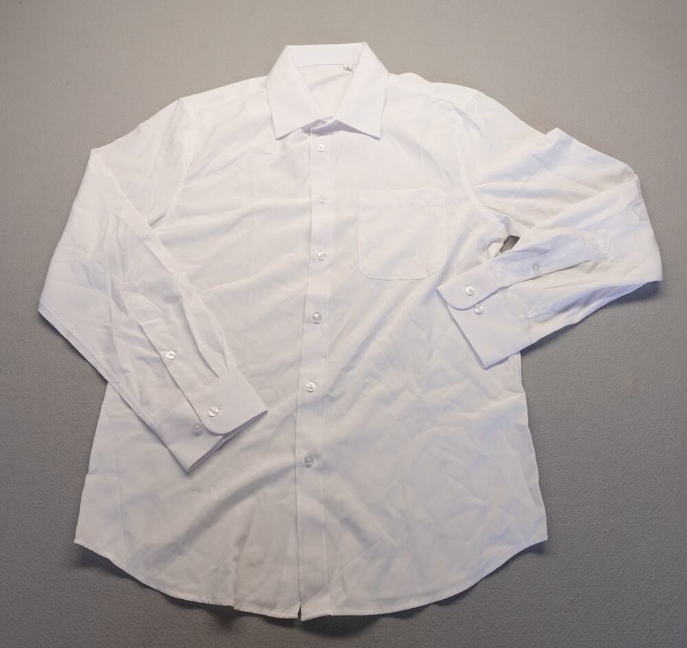 Men's White Long Sleeve Dress Shirt Button down Size Small